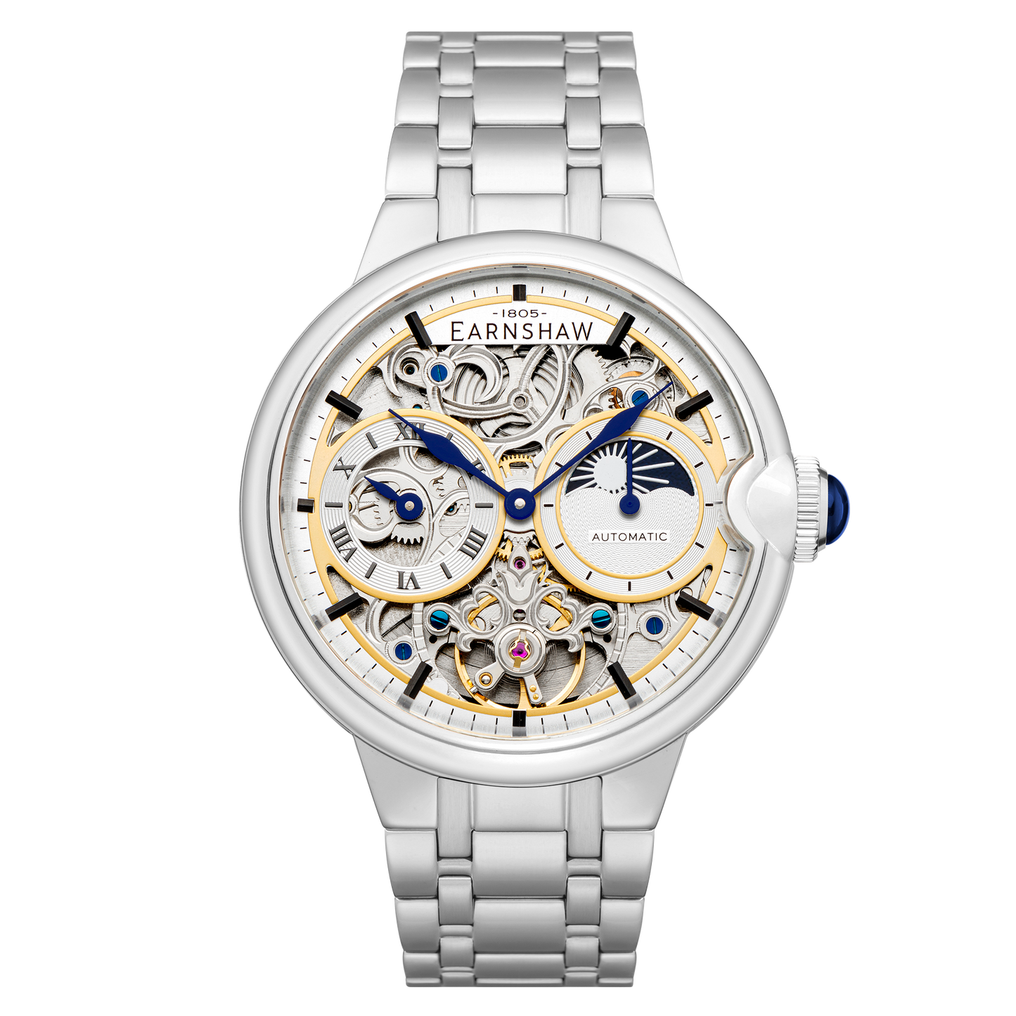 DUAL TIME SUN MOON OPEN HEART AUTOMATIC