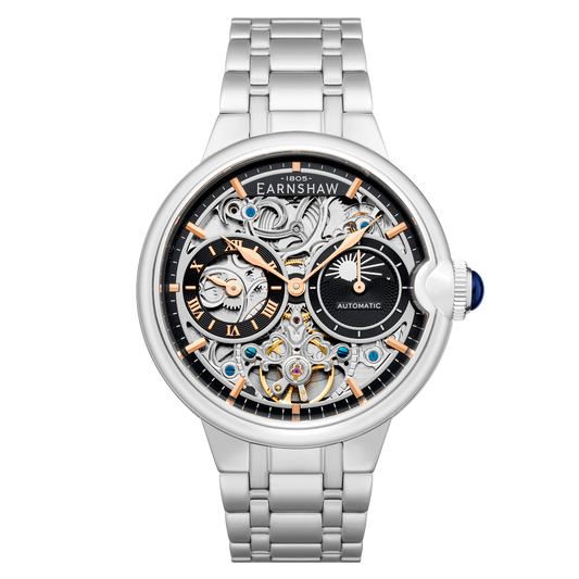 DUAL TIME SUN MOON OPEN HEART AUTOMATIC